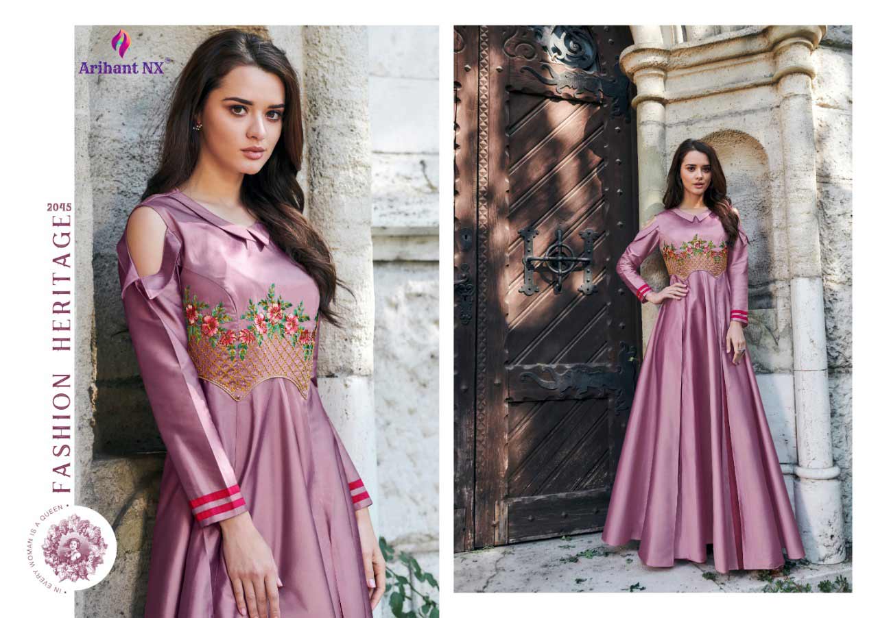 Arihant Floret Vol 7 Silk Kurti Gown Series Collection Arihant Floret Vol 7 Silk Kurti Gown Series Collection